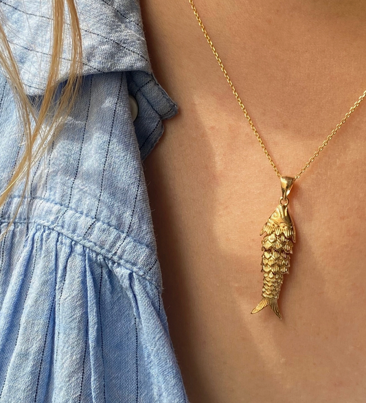 Gold Chain collier fish